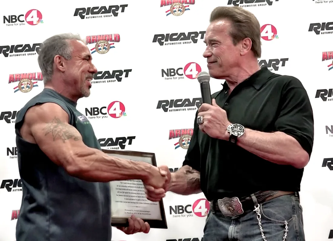 Dr. David Lyons with Arnold Schwarzenegger at the Arnold Sports Festival